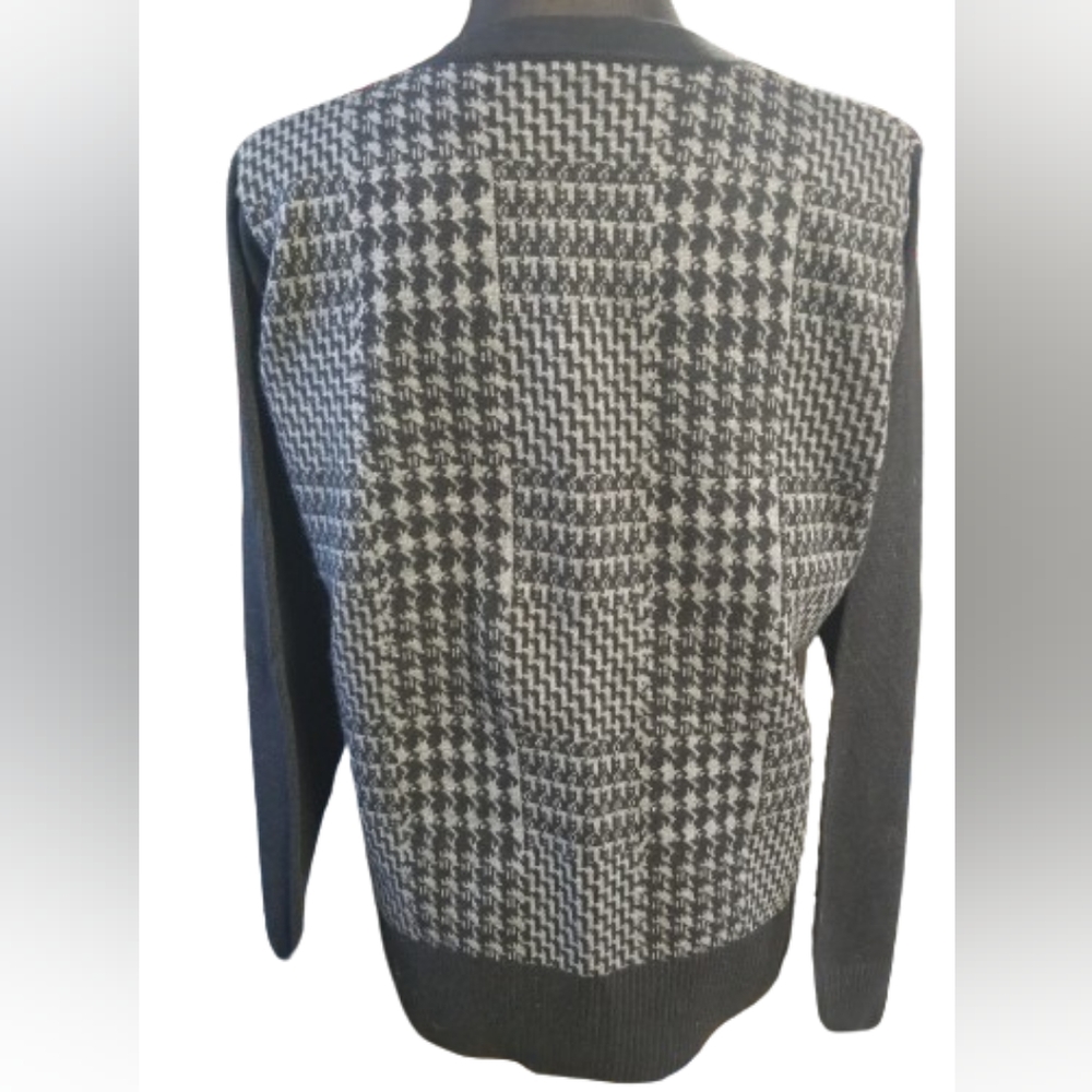 89th & Madison Houndstooth Patterned Sweater With… - image 2